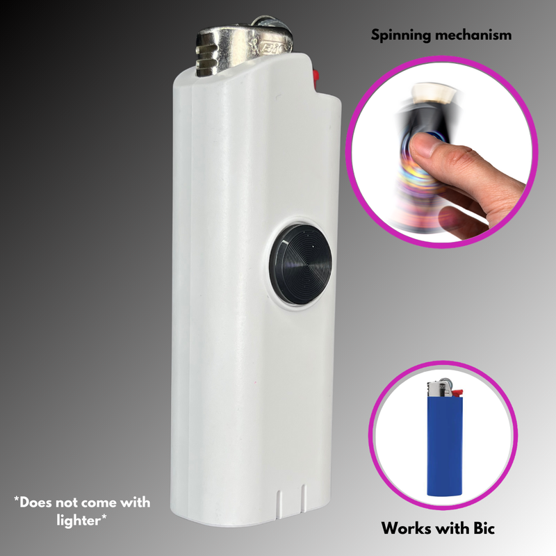 FLKR LYTR® Amazon Prime Fidget Spinner Lighter Case Amazon Must Have "Ghost " for Bic® Spinner Lighter Case