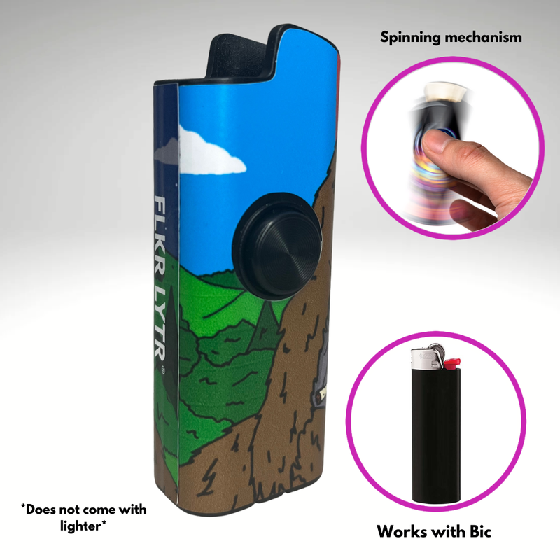 FLKR LYTR® Fidget Spinner Lighter Case "Sassy FLKR" for Bic® Spinner Lighter Case | Flicker Lighter|
