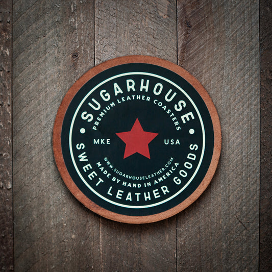 Whiskey Business Leather Coaster