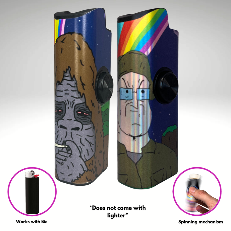 FLKR LYTR® Fidget Spinner Lighter Case "Big Sassy 2 Pack" for Bic® Spinner Lighter Case |FLKR LYTR|
