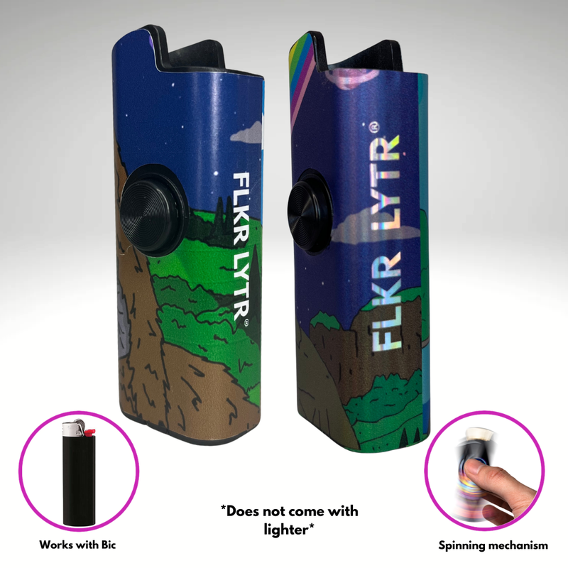 FLKR LYTR® Fidget Spinner Lighter Case "Big Sassy 2 Pack" for Bic® Spinner Lighter Case |FLKR LYTR|