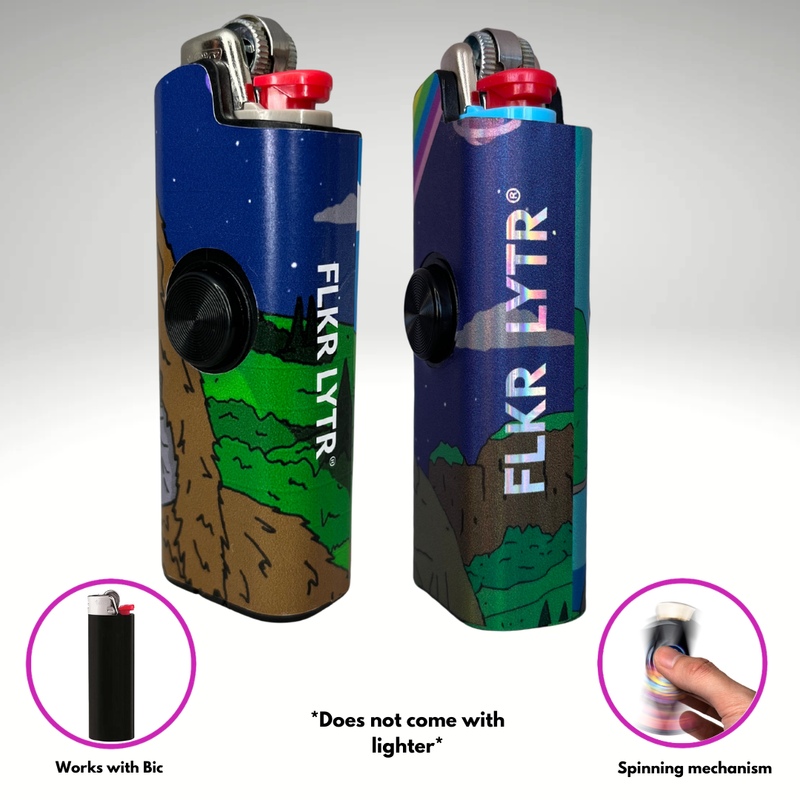 FLKR LYTR® Fidget Spinner Lighter Case "Big Sassy 2 Pack" for Bic® Spinner Lighter Case |FLKR LYTR|