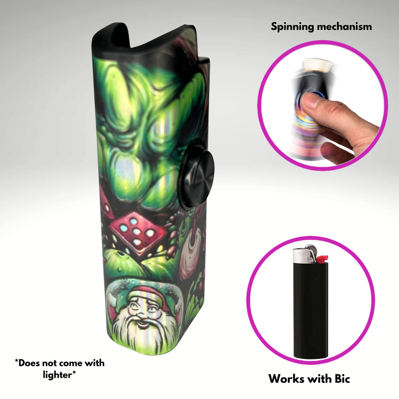 FLKR LYTR®  Fidget Spinner Lighter Case "Boogie Man" for Bic® Spinner Lighter Case