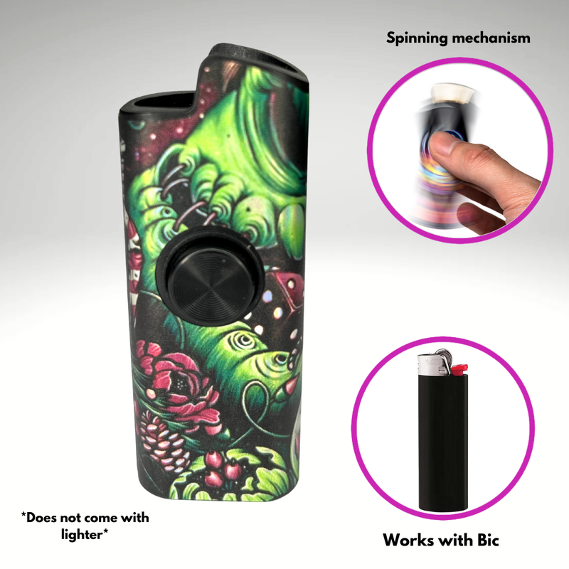 FLKR LYTR®  Fidget Spinner Lighter Case "Boogie Man" for Bic® Spinner Lighter Case