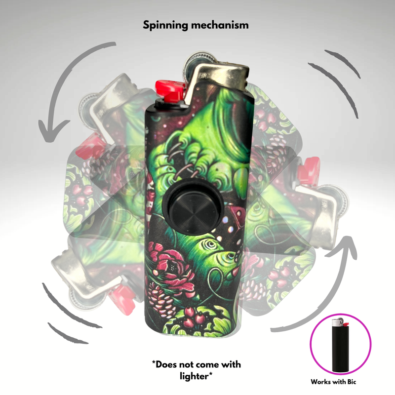 FLKR LYTR®  Fidget Spinner Lighter Case "Boogie Man" for Bic® Spinner Lighter Case