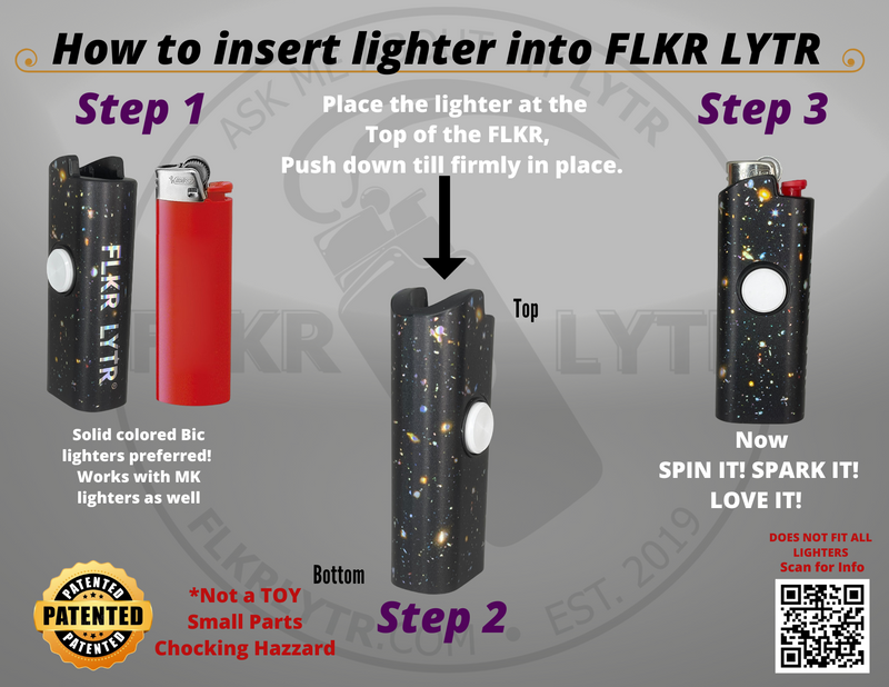 FLKR LYTR®  Fidget Spinner Lighter Case "Jack Skelly" for Bic® Spinner Lighter Case