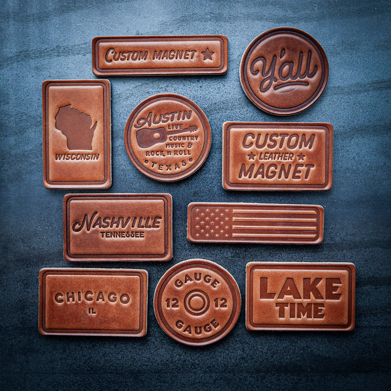 12 Gauge Leather Magnet Circle Style