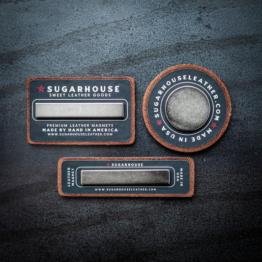 12 Gauge Leather Magnet Circle Style