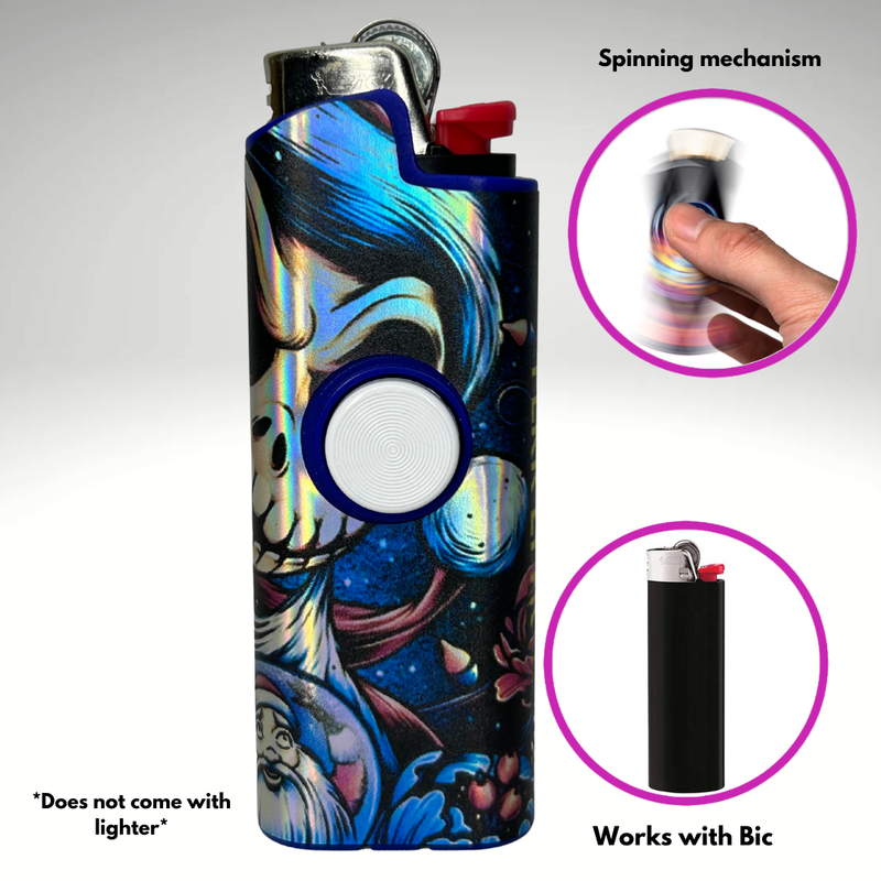 FLKR LYTR®  Fidget Spinner Lighter Case "Jack Skelly" for Bic® Spinner Lighter Case