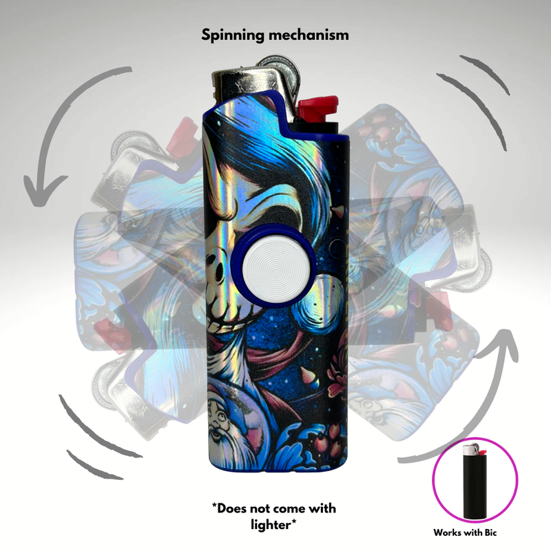 FLKR LYTR®  Fidget Spinner Lighter Case "Jack Skelly" for Bic® Spinner Lighter Case