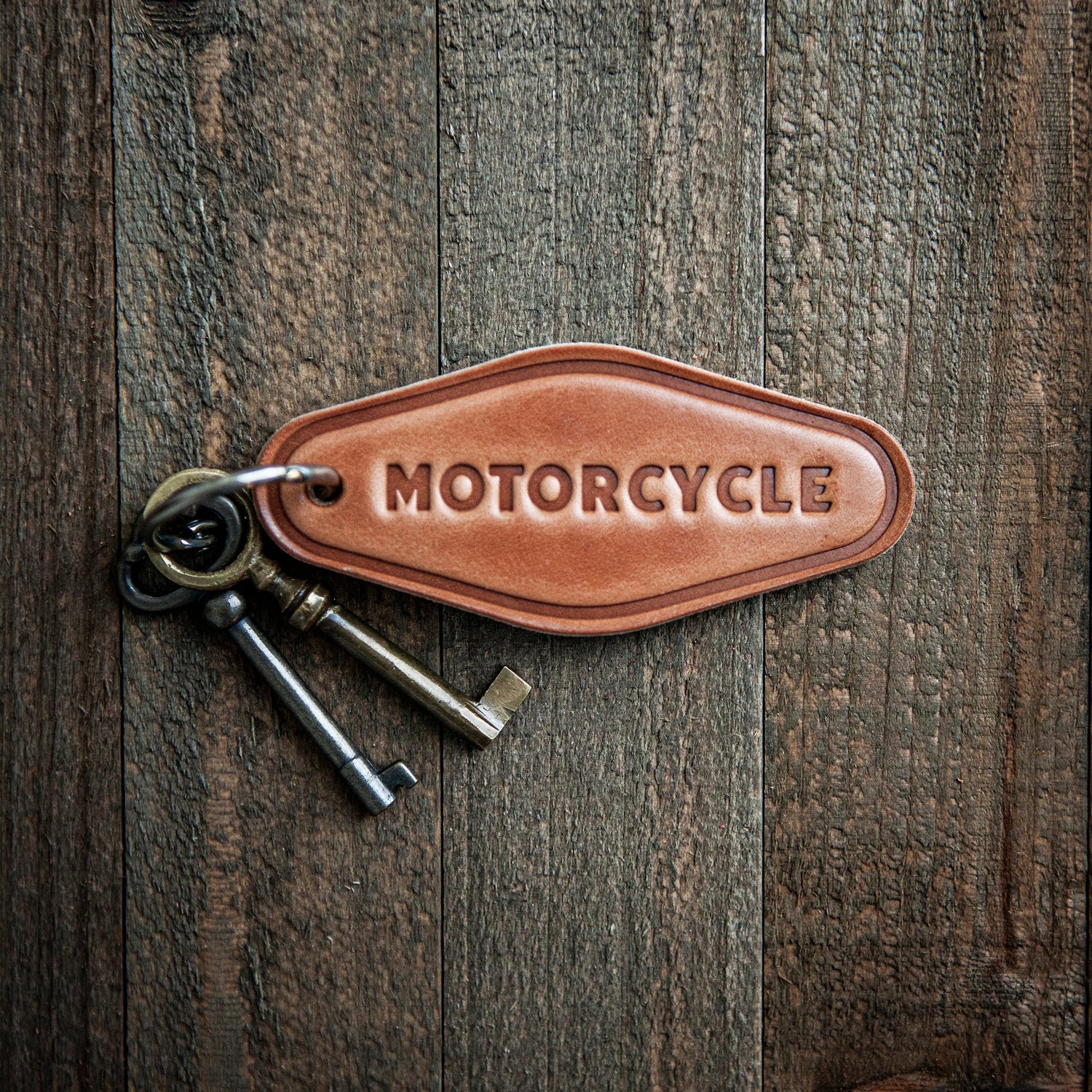 Motorcycle Leather Keychain Motel Style