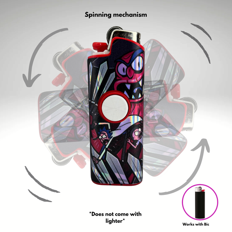 FLKR LYTR®  Fidget Spinner Lighter Case "Scarie Terrie" for Bic® Spinner Lighter Case
