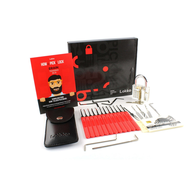 Compact Lock Pick Set - Lock Picks, Practice Lock, Covert Kit, How-to Guide