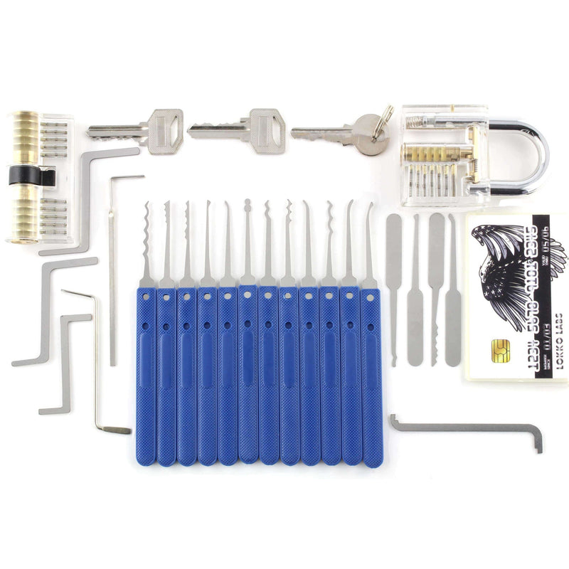 Beginners Lock Pick Set - Picks, Practice Locks, Covert Kit + How-to Guide