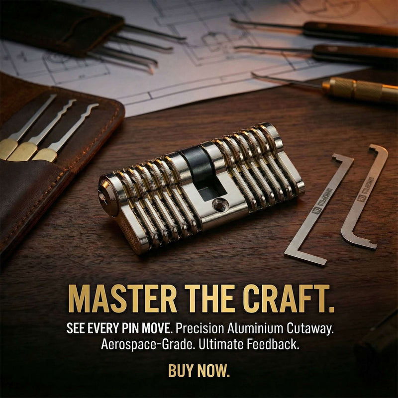 Practice Lock, Repinnable, Progressive, Aluminum, Cutaway Training by Dangerfield