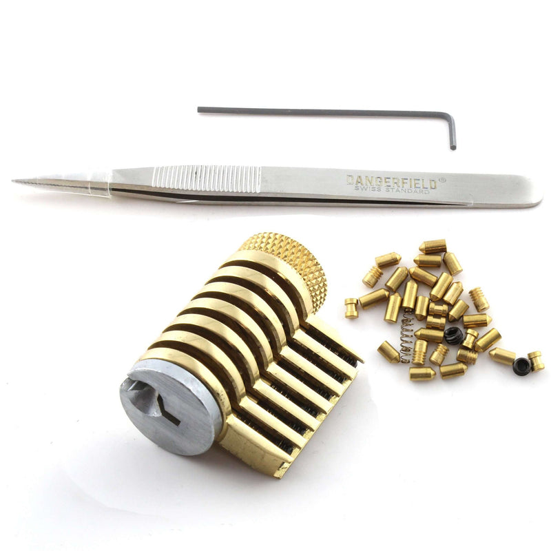Practice Lock - Dangerfield Infinitus Repinnable Cutaway & Tweezers