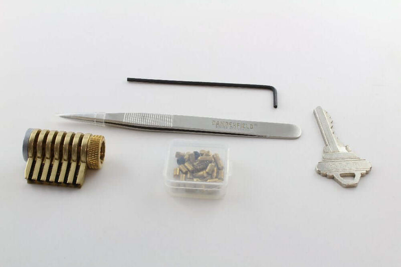 Practice Lock - Dangerfield Infinitus Repinnable Cutaway & Tweezers