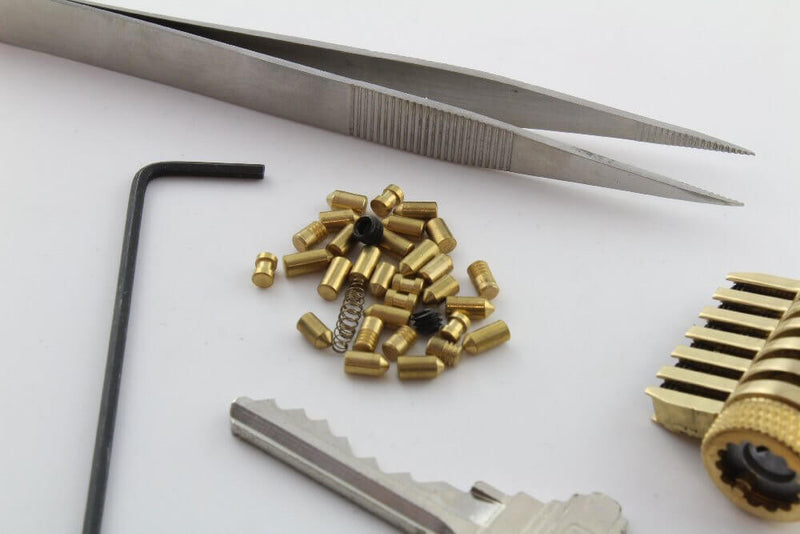 Practice Lock - Dangerfield Infinitus Repinnable Cutaway & Tweezers