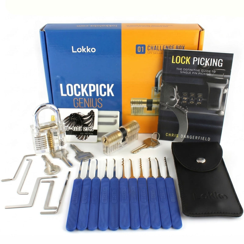 Beginners Lock Pick Set - Picks, Practice Locks, Covert Kit + How-to Guide