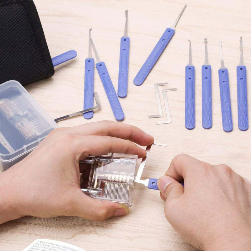 Beginners Lock Pick Set - Picks, Practice Locks, Covert Kit + How-to Guide