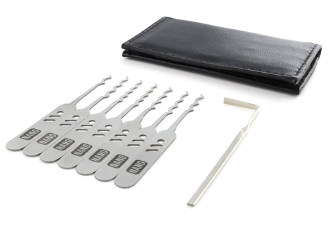 Lock Pick Rakes, the Nano, Covert EDC + Leather wallet by Dangerfield