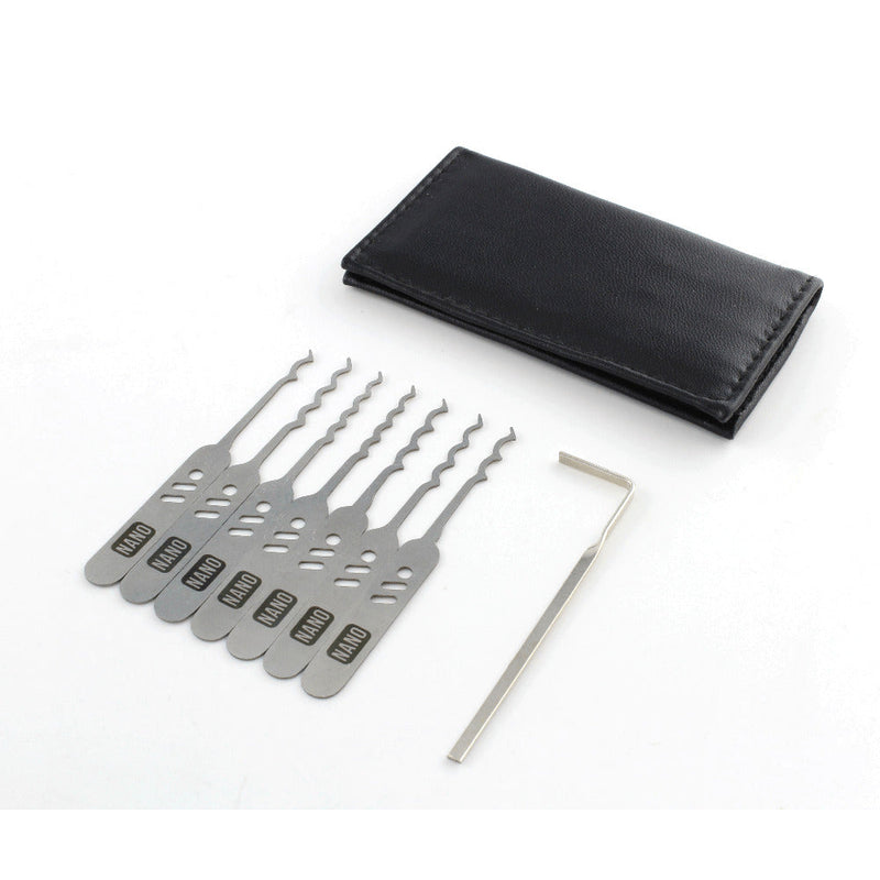 Lock Pick Rakes, the Nano, Covert EDC + Leather wallet by Dangerfield