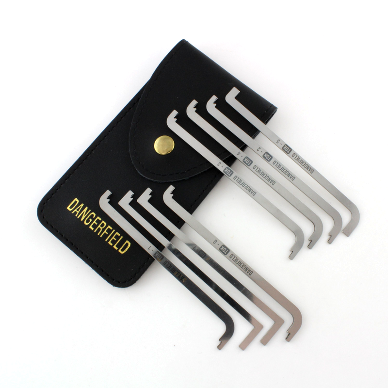 Dangerfield EXTENDED Top of Keyway TOK Tension Wrench Set + Case